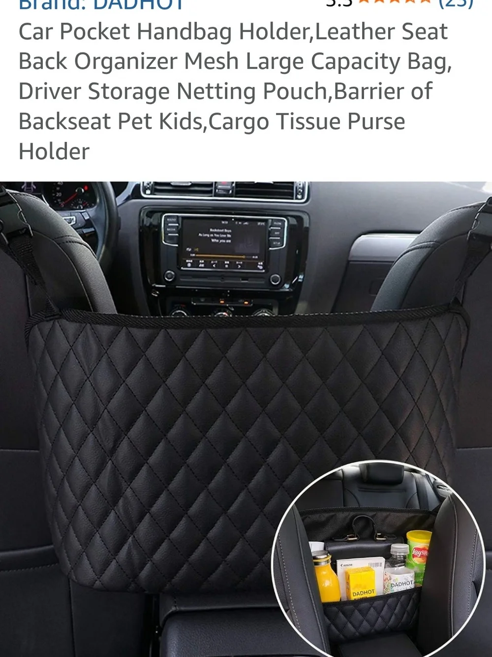 Car Pocket Handbag Holder